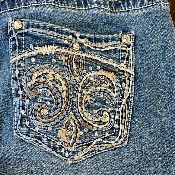 Embellished Earl Jean Denim Straight Leg Jeans - Picture 5 of 7